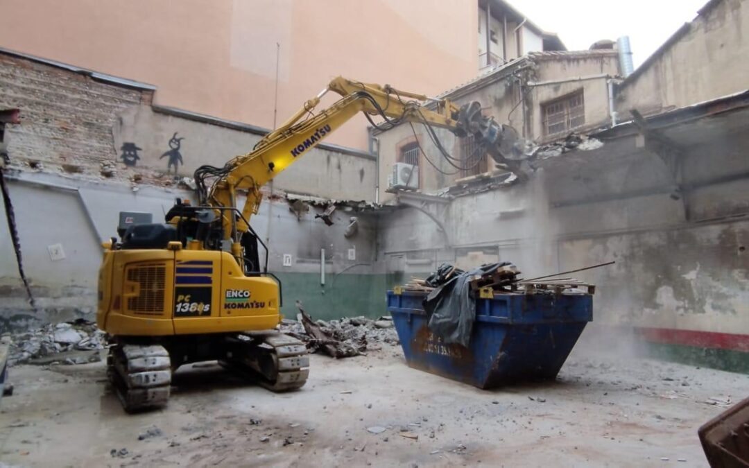 Démolition d’un encorbellement en zone urbaine – centre ville de toulouse